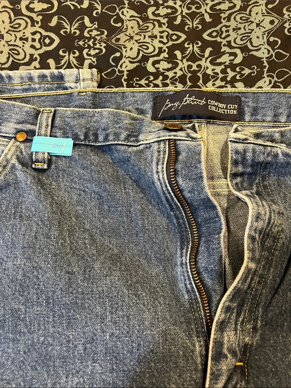 Wrangler George Strait Men's Light Blue Straight Jeans